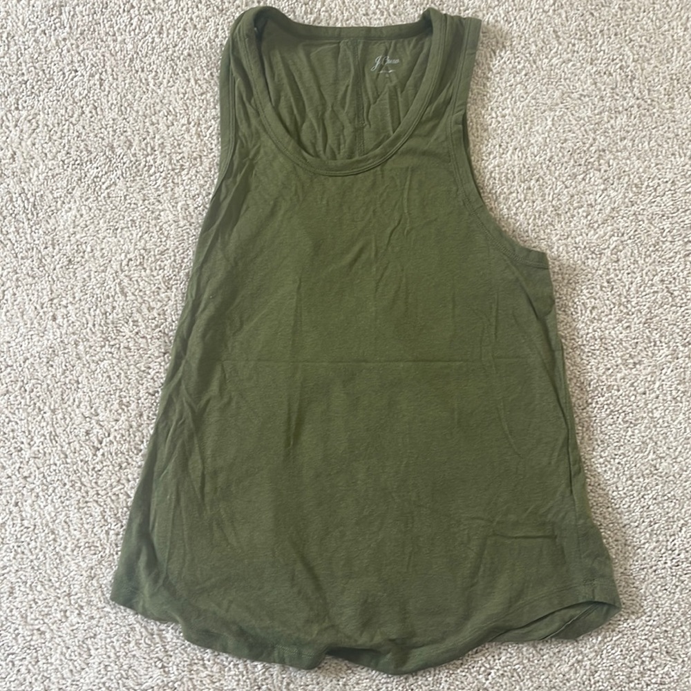 J.crew green tank top